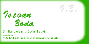 istvan boda business card